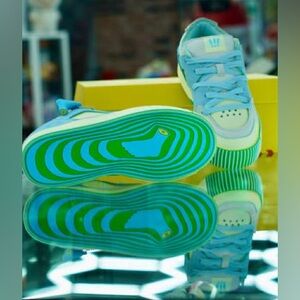 MSCHF Men Stylish Blue and Cream Sneakers size 8